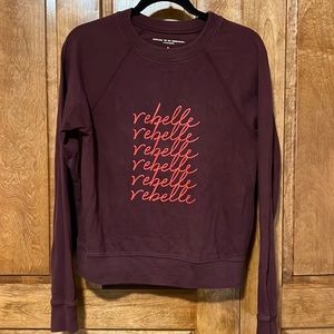 Stella & Dot rebelle maroon sweatshirt